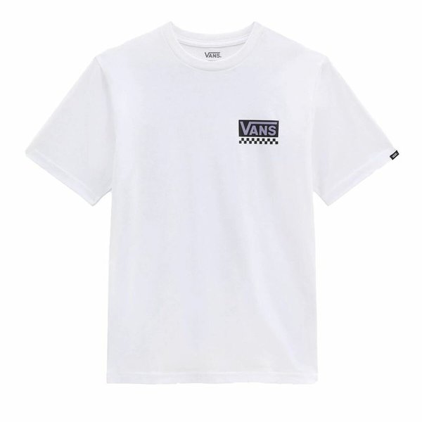 Kurzarm-T-Shirt für Kinder Vans Global Stack Po-B Weiß