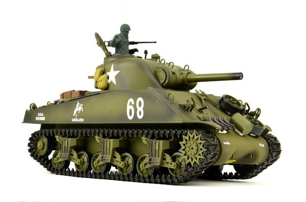 RC Panzer "US M4A3 Sherman" Heng Long 1:16 mit Rauch & Sound +2,4Ghz + V7.0 - Pro Modell