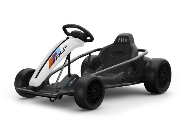 Kinder Elektroauto "e-Gokart" mit 24V und Driftfunktion + 2x 12V9AH Akku und 2 Motoren- weiss